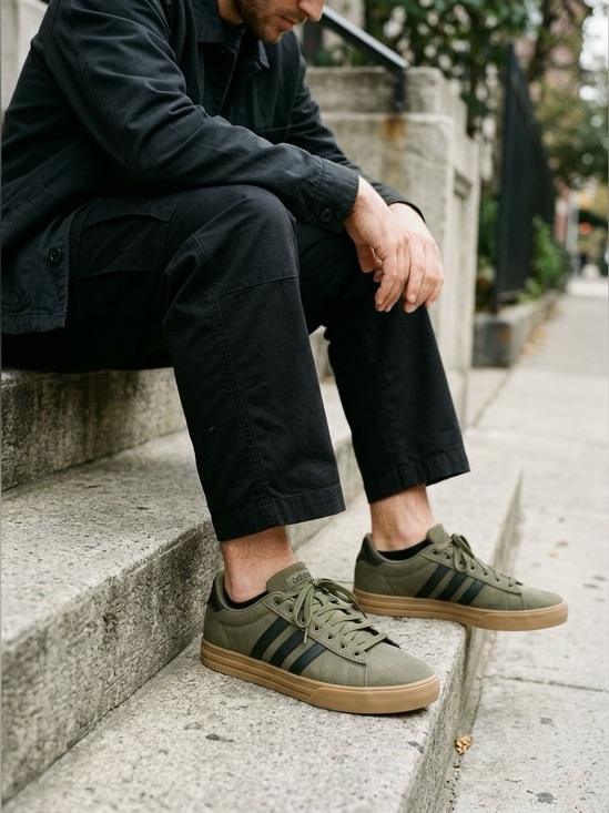 adidas Other - adidas Daily 4.0 Shoes Olive Strata Shadow Gum Size 9.5 Mens IF4494